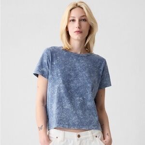 GAP Shrunken T grey top stonewashed basic women’s t shirt